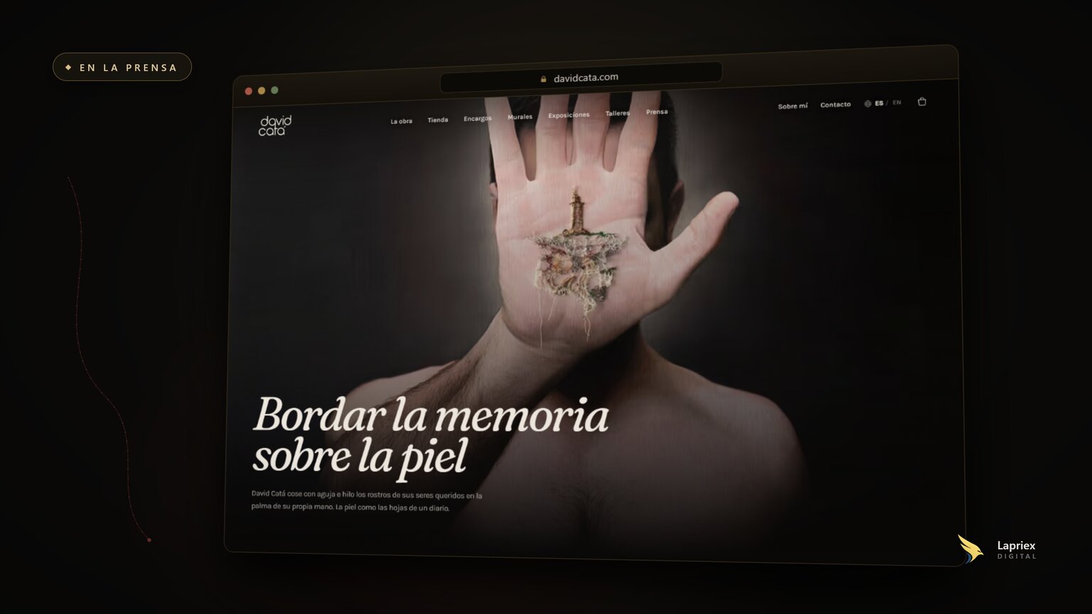 La web que diseñamos para David Catá desde Viveiro ha llegado a la prensa