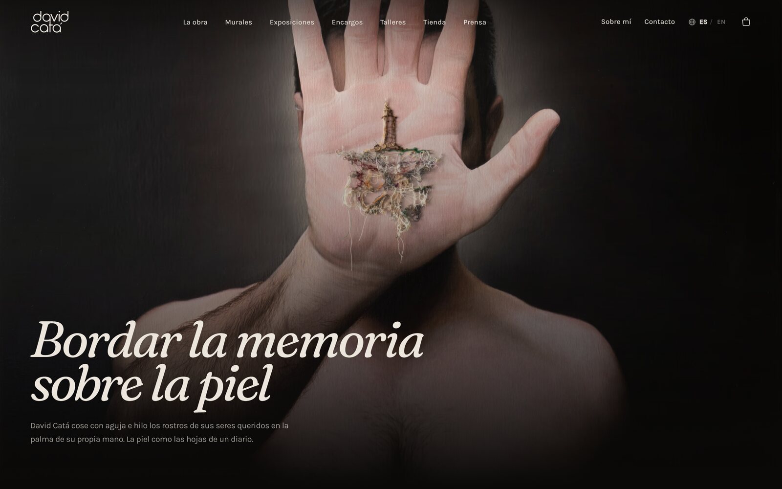 Portada de la web de David Catá en ordenador — después