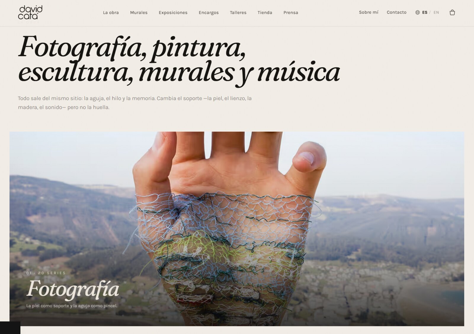 Página La obra de David Catá: fotografía, pintura, escultura, murales y música