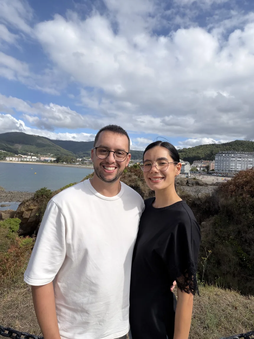 Yuliia Kot y Xosé Mari Prieto, fundadores de Lapriex Digital, en Viveiro