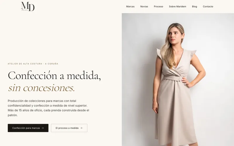 Web de Maridem diseñada por Lapriex Digital
