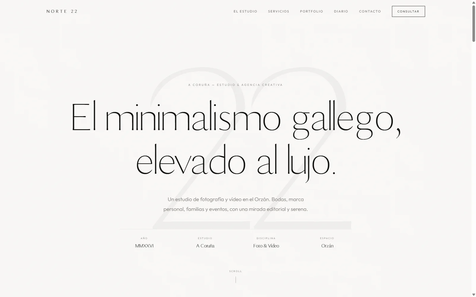 Web de Norte22 diseñada por Lapriex Digital