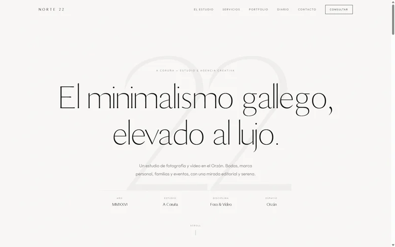 Norte22 website, designed by Lapriex Digital