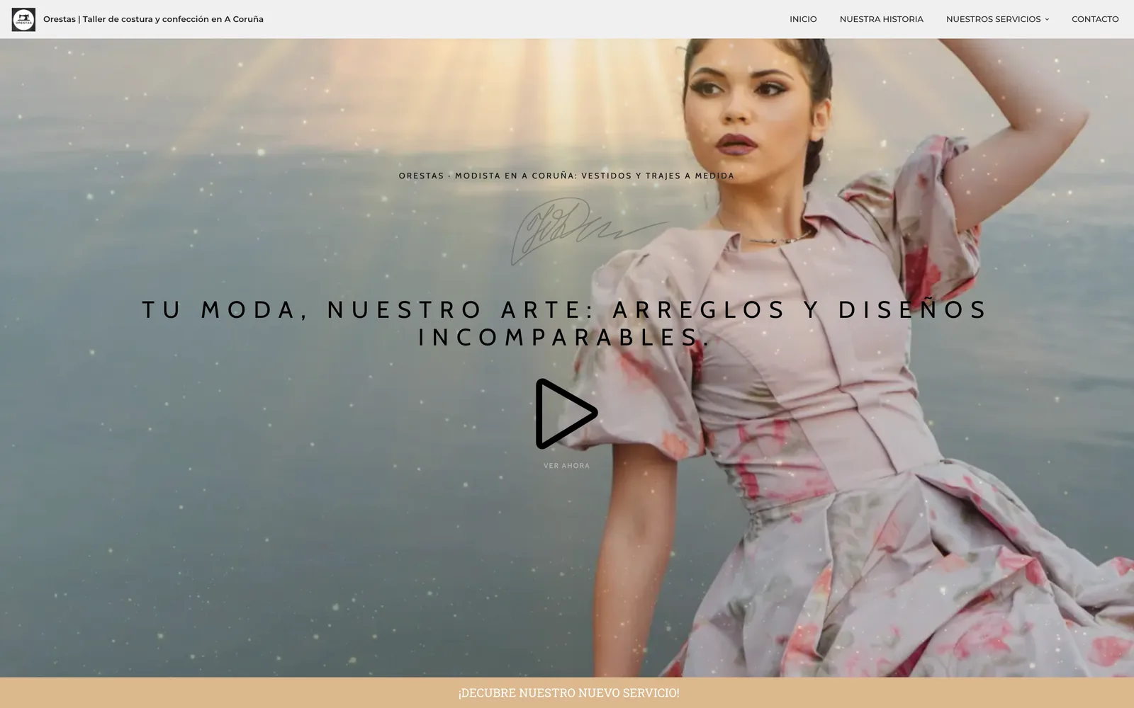 Web de Orestas diseñada por Lapriex Digital