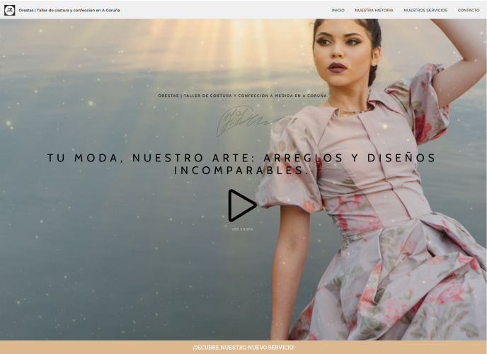 Diseño web profesional para taller de costura Orestas