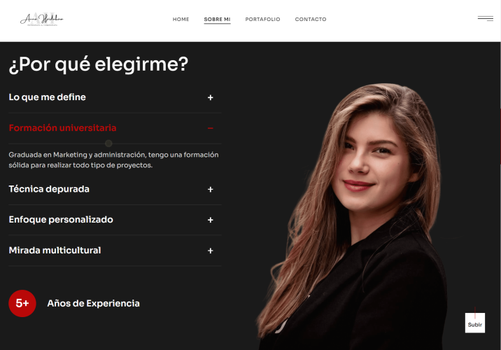 Diseño web profesional para fotografia y video