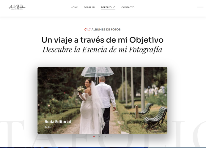 Diseño web profesional para fotografia y video