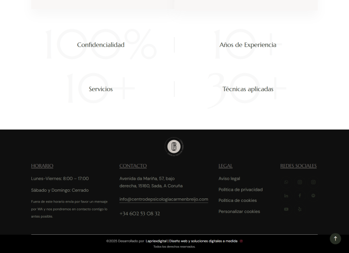Diseño web profesional para centro de psicología en A Coruña